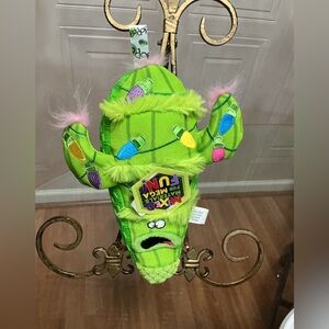 Brand New Godog Mixed Materials Tpe-Plush Holiday Cactus Squeaky Dog Toy, Che